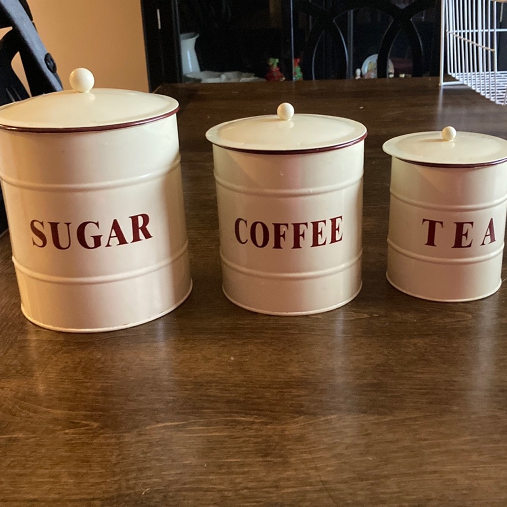 Sugar, Coffee, Tea Canisters